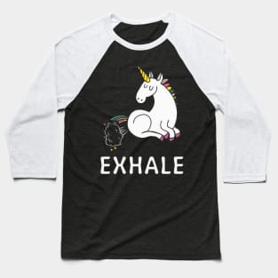 Exhale Unicorn Baseball T-Shirt